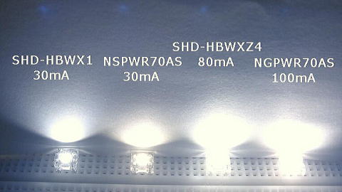 日亜LED　NSPWR70AS NGPWE70AS（NICHIARAIKOH）　等比較